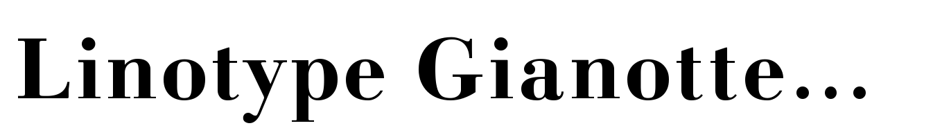 Linotype Gianotten Bold